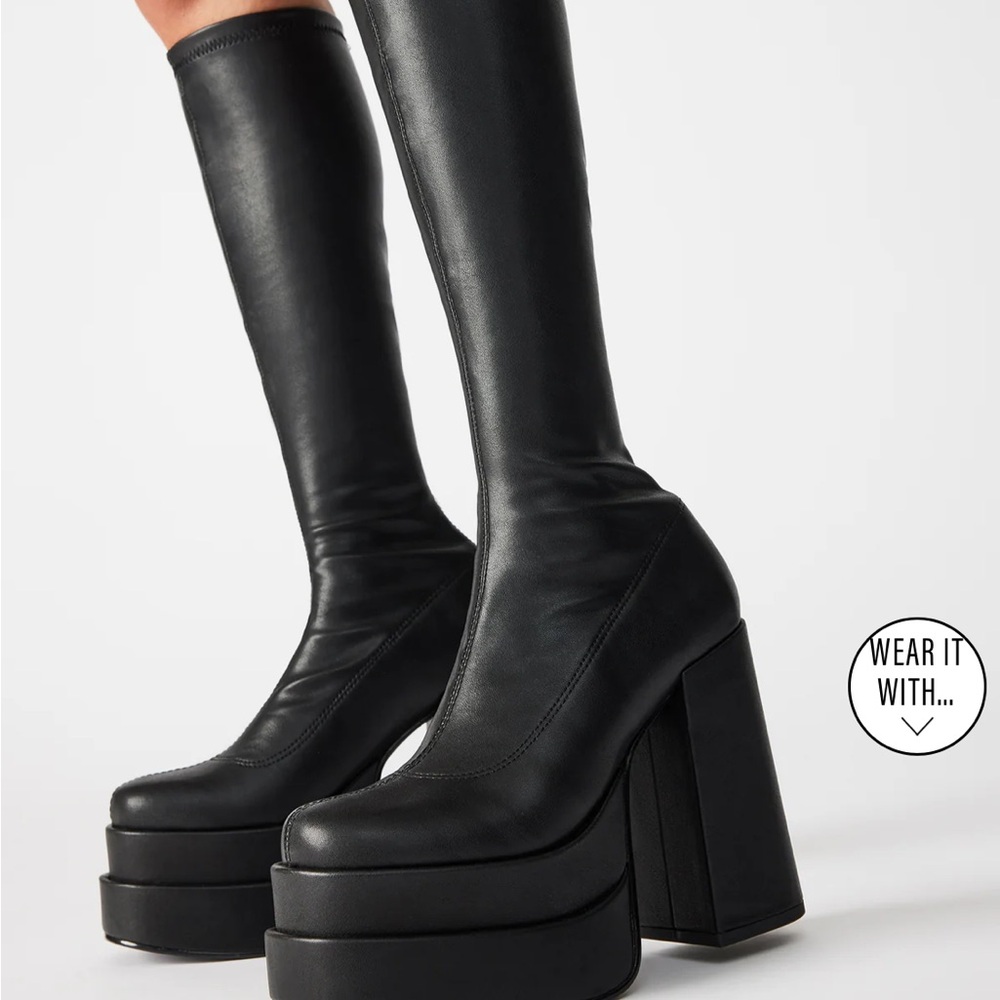 Steve Madden Cypress Black Platform Women's Boots